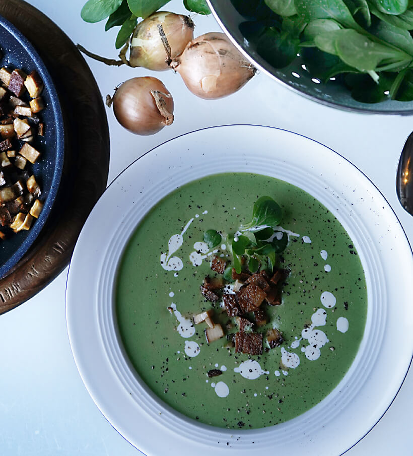 Feldsalat-Cremesuppe