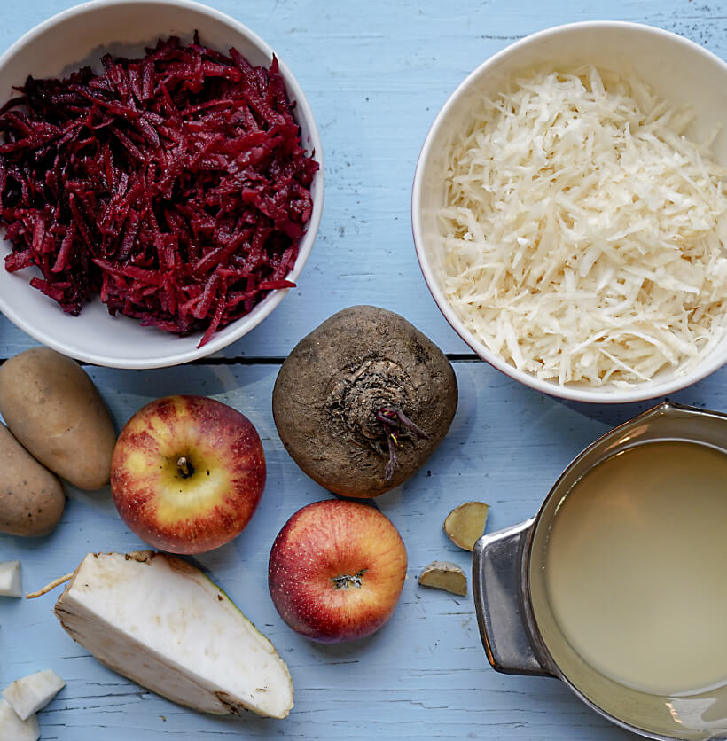 Sellerie-Rote-Beete-Salat Sellerie-Rote-Beete-Salat